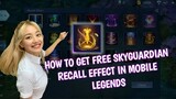 How to get free Sky Guardian recall effect in mobile legends | How to unlock magic dust shop