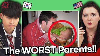Korean & American Teenagers Watch 'Worst parents ever'!!
