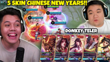 5 SKIN CHINESE NEW YEAR BERSATU!! Disitulah DANGKI TELER KOCAK!! - Mobile Legends