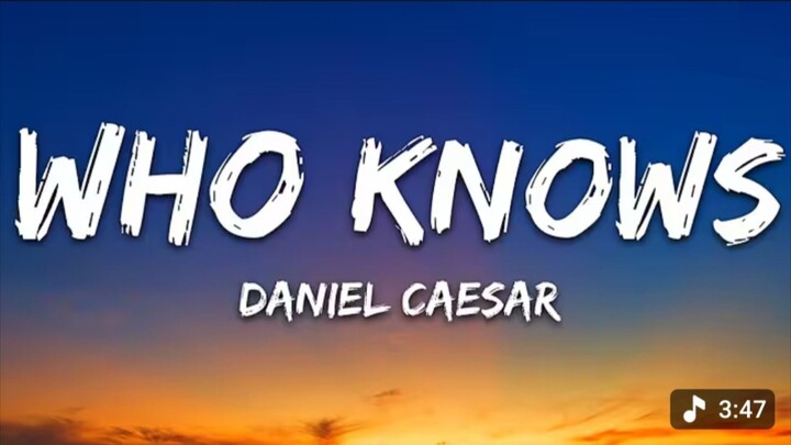 Who Knows - Daniel Caesar (Lyrics)