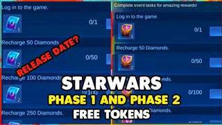 STARWARS PHASE 1 AND PHASE 2 FREE TOKENS RELEASE DATE || MOBILE LEGENDS