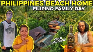 PHILIPPINES BEACH HOME FAMILY - Gold Filipino Alcohol? Mama Rose Cooking In Cateel (Davao)