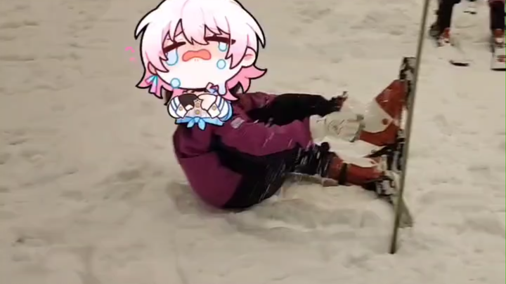 My younger sister is a skiing prodigy.