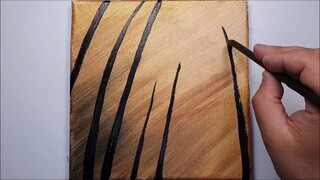 KING ART   GOLD  ABSTRACT PAINTING  N   278
