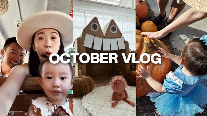 OCT VLOG | Cánh đồng bí ngô năm nay | Ngôi nhà quái vật nhỏ 👻 | Cô bé Alice dạo phố 🧭 | Bánh pudding