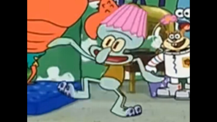 Ini pertama kalinya aku melihat Squidward begitu bahagia.
