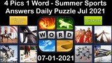4 Pics 1 Word - Summer Sports - 01 July 2021 - Answer Daily Puzzle + Daily Bonus Puzzle