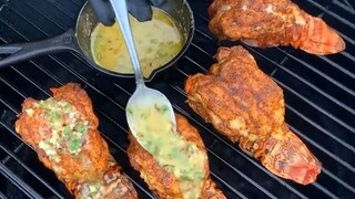 Taste this: Butter sauce dipped with "smoked lobster"