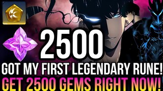 Solo Leveling:ARISE - Get 2500 Essence Gems Now! *My First Legendary Rune*