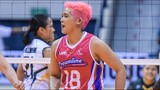 Creamline's first game & first win in the semis! 24 BIG Points for the PINK haired TOTS CARLOS!