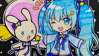 Super suitable for cute new Hatsune Miku marker pen hand-painted tutorial!