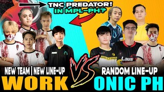 TNC PREDATOR/WORK vs. ONIC PH [Random Players] | TNC vs ONIC ~ Mobile Legends