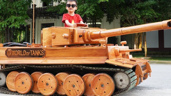 Tôi đã mất 88 ngày để chế tạo cho con trai mình một chiếc xe tăng bắn đạn pháo!