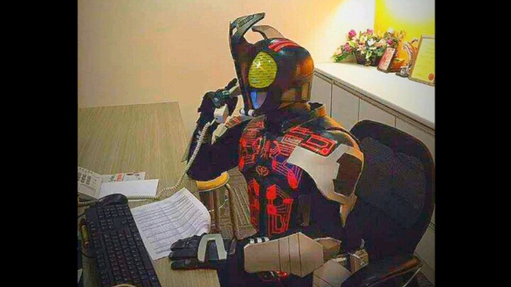 What happens when you find out your colleague is a Kamen Rider? ? ? ? Special effects emoticons circ