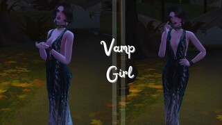 Vampire girl in The Sims 4 😍🥰 | The Sims 4 Speed