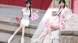 Cute girl dancing in a qipao!