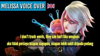 Melissa Voice & Quote bahasa Enggris