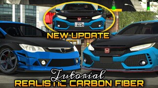 New Update 4.8.3 Realistic Carbon Fiber Tutorial on Honda Civic FD/Type R | Car Parking Multiplayer