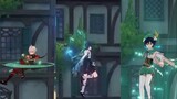 Comparison of flying heights of male wind characters