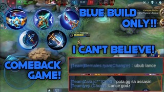 Blue Build Only For Lancelot! I Can't Believe Comeback Game! - Lancelot Gameplay #04