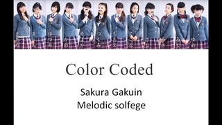 Sakura Gakuin さくら学院   Melodic Solfege [color coded lyrics ROMAJI] (2018)