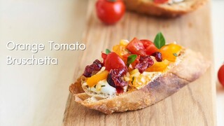 Orange Tomato Bruschetta