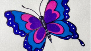 写个“十”字画简单又好看的蝴蝶🦋#简笔画 #蝴蝶简笔画 #育儿