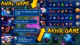 Di Bacotin Tim Sendiri Gara-Gara Pick Ling 12 Match No Winrate | Ling Gameplay - Mobile Legends