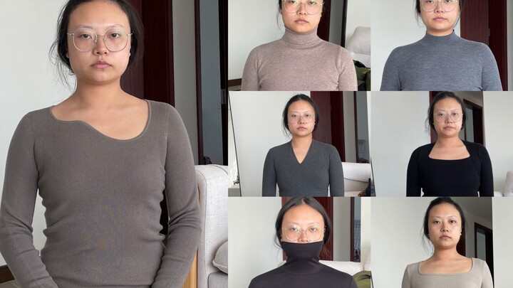 方圆脸加上脖子短，打底衫领口应该怎么选