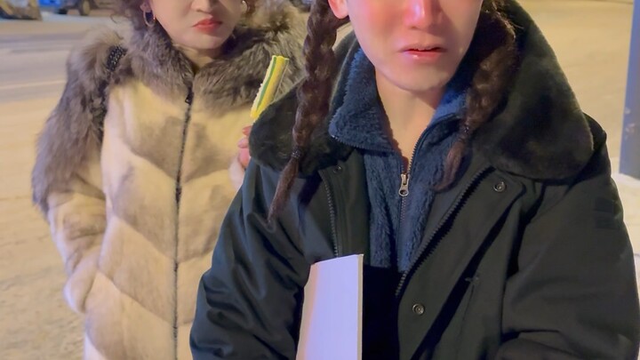 Kid, don't leave in this icy, snowy weather! Just stay at my place.