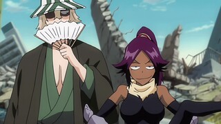 Yoruichi và Kisuke đang âu yếm nhau, Aizen rất ủng hộ