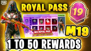 M19 ROYAL PASS 50 RP OUTFITS | FREE UPGRADABLE SKIN IN ROYAL PASS | MONTH 19 ROYAL PASS PUBGM