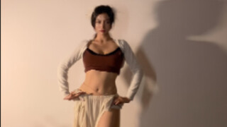 Belly dance linear basic skills combination that AI cannot twist