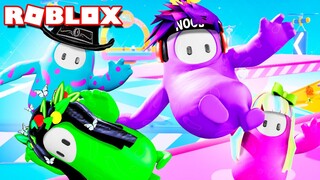 Wrecking NOOBS in Roblox Fall Guys!