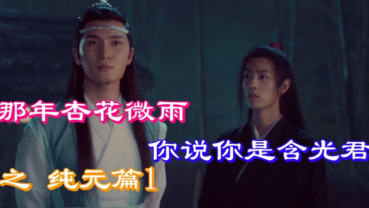 【忘羡/曦瑶/曦澄】纯元篇1，那年杏花微雨，你说你是含光君，沙雕台词向，仅供娱乐！