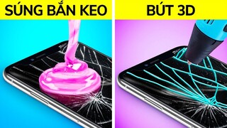 SÚNG BẮN KEO VS BÚT 3D! THỦ THUẬT & ĐỒ THỦ CÔNG CỰC HAY