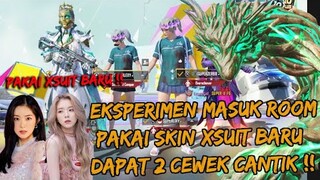 EKSPERIMEN MASUK ROOM GLOBAL PAKAI SKIN XSUIT SILVANUS MALAH DAPAT 2 CEWEK CANTIK !! - PUBG MOBILE