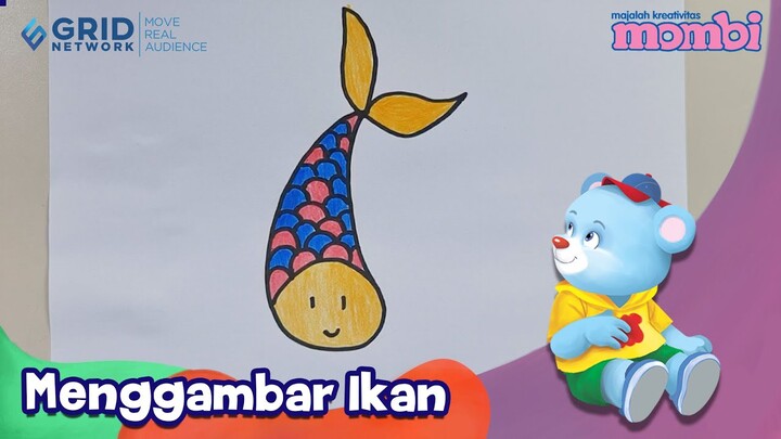 Cara Menggambar dan Mewarnai Ikan - Menggambar Bersama Mombi