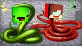Mikey and JJ turned into Snakes in Minecraft (Maizen Mazien Mizen)