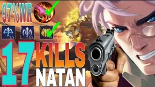 Natan is op? or im op? 17 kills | sad experience in using natan | Mobile Legends