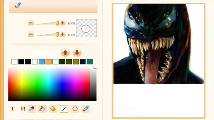 Dùng app 4399 Đồ Nha Bản để vẽ Venom