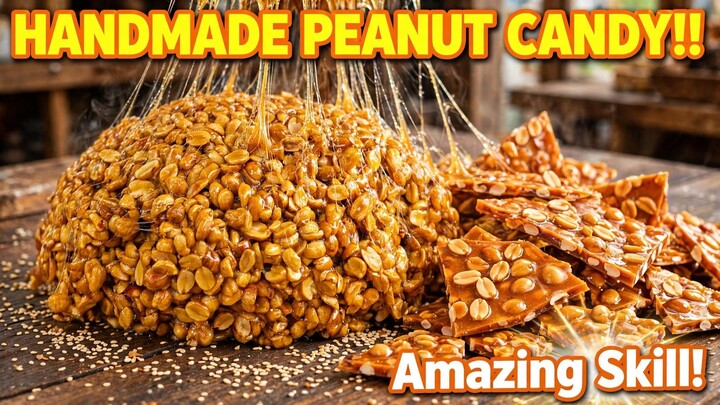 Handmade Peanut Candy Freshly Made Everyday - Thai Street Food