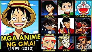 ⏪ 53 ANIME NA IPINALABAS NG KAPAUSO MO GMA! (1999-2010)