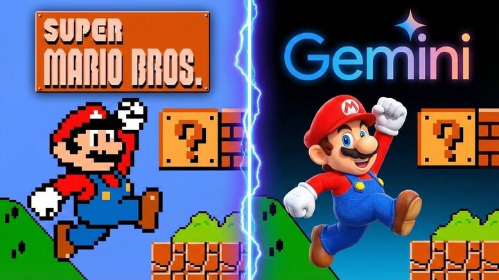 Fiz o impossível O GEMINI criou um SUPER MARIO 100 jogável!