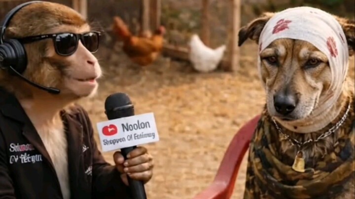 Monkey and Gogesh (dog)interview time