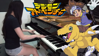 【เปียโนของรู】DIGIMON OP1 "Butter-Fly / Koji Wada" ปกเปียโน Digimon เพลงอนิเมะ♫