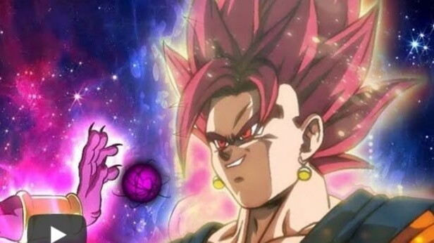 Super Saiyan 3 Vegito's first appearance against Beerus