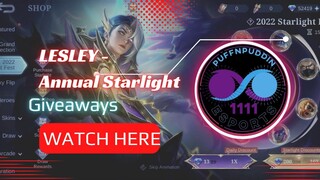 How to get Lesley Annual Starlight Skin 🥳 | MLBB