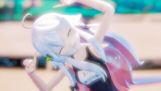 [MMD/Kagurazaka Nana] Shocking! The dog mom actually put on a swimsuit and danced on the beach!