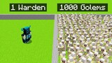 I Made 1 Warden Fight 1000 GOLEMS… (Minecraft Battle)
